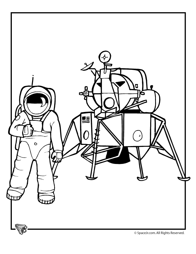 Plansa de colorat cu Astronaut 18 10